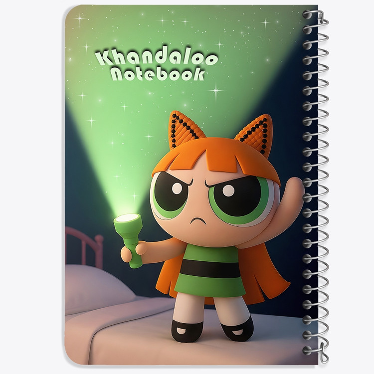 دفتر شطرنجی 50 برگ خندالو طرح پاورپاف گرلز (The Powerpuff Girls) کد N9726