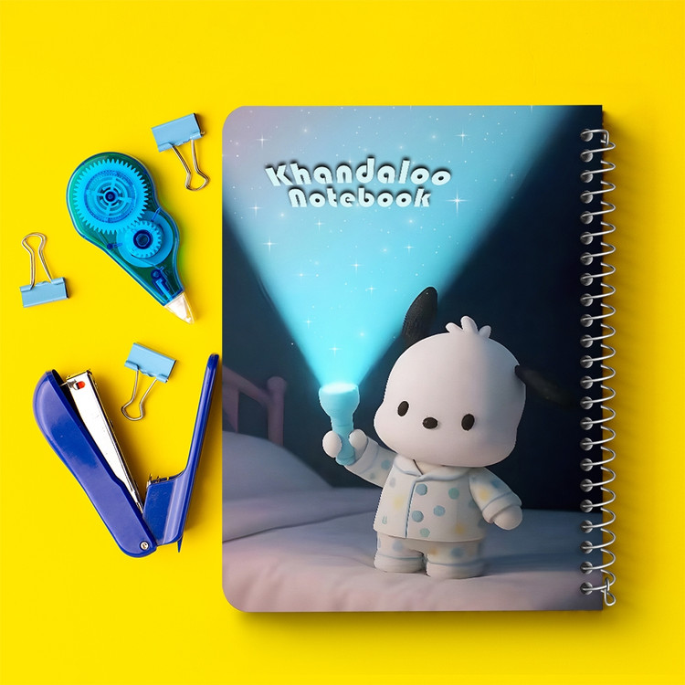 دفتر شطرنجی 50 برگ خندالو طرح پوچاکو (Pochacco) کد N9724