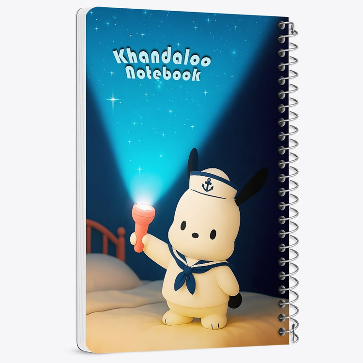 دفتر شطرنجی 50 برگ خندالو طرح پوچاکو (Pochacco) کد N9719