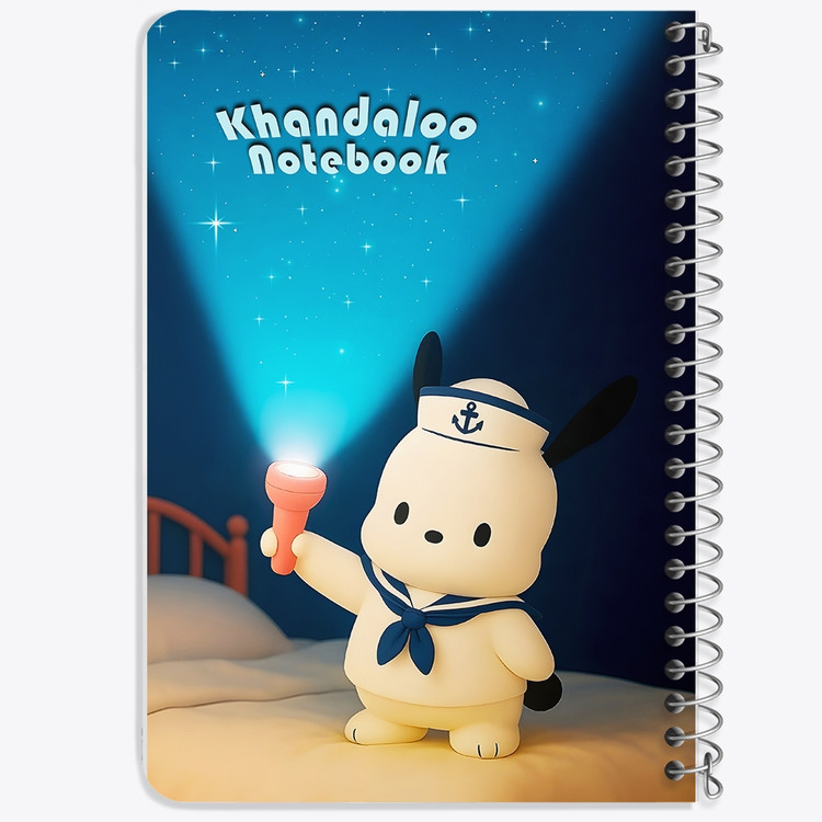 دفتر شطرنجی 50 برگ خندالو طرح پوچاکو (Pochacco) کد N9719