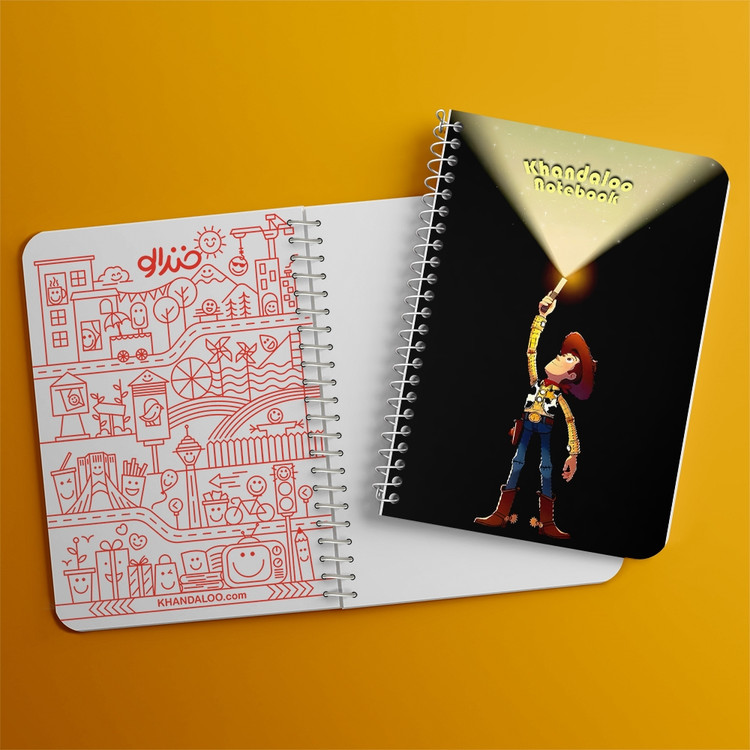 دفتر شطرنجی 50 برگ خندالو طرح کابوی داستان اسباب بازی ها کد N9715