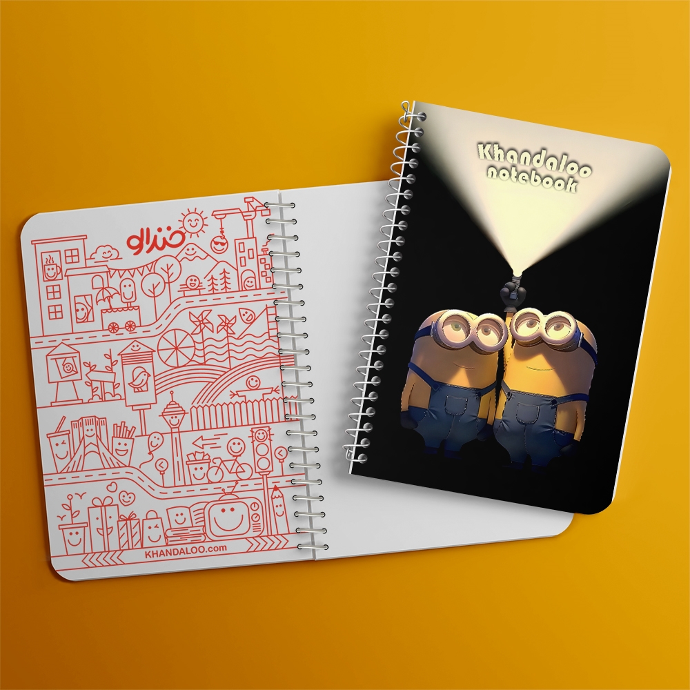 دفتر شطرنجی 50 برگ خندالو طرح مینیون ها (Minions) کد N9706