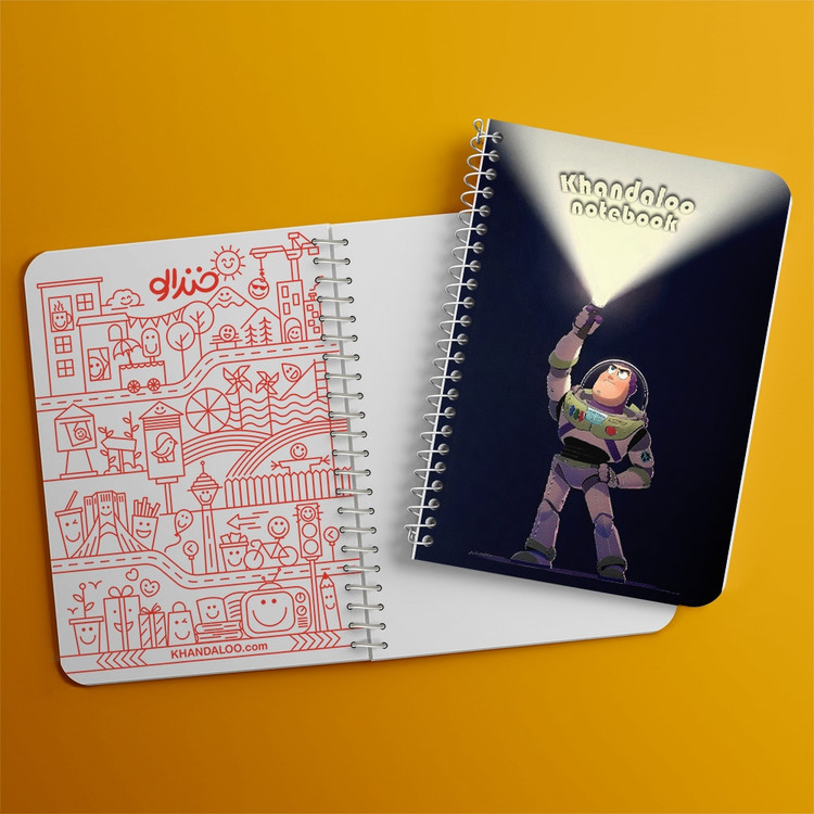 دفتر شطرنجی 50 برگ خندالو طرح باز لایتر داستان اسباب بازی (Toy Story) کد N9705