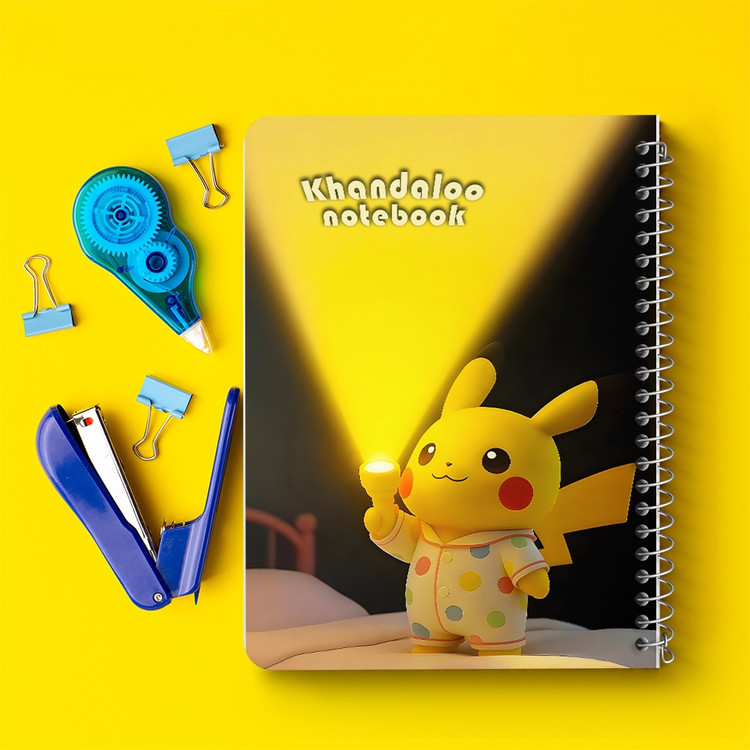 دفتر شطرنجی 50 برگ خندالو طرح انیمه پوکمون (Pokemon) کد N9702