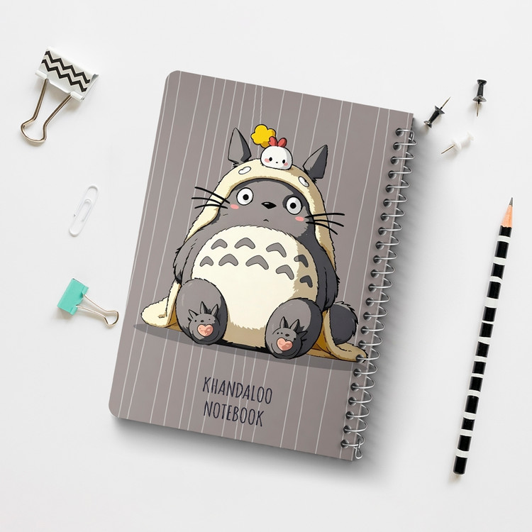 دفتر شطرنجی 50 برگ خندالو طرح انیمه توتورو (Totoro) کد N9698