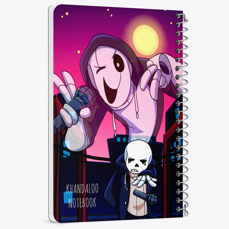 دفتر شطرنجی 50 برگ خندالو طرح آندرتیل (Undertale) کد N9685