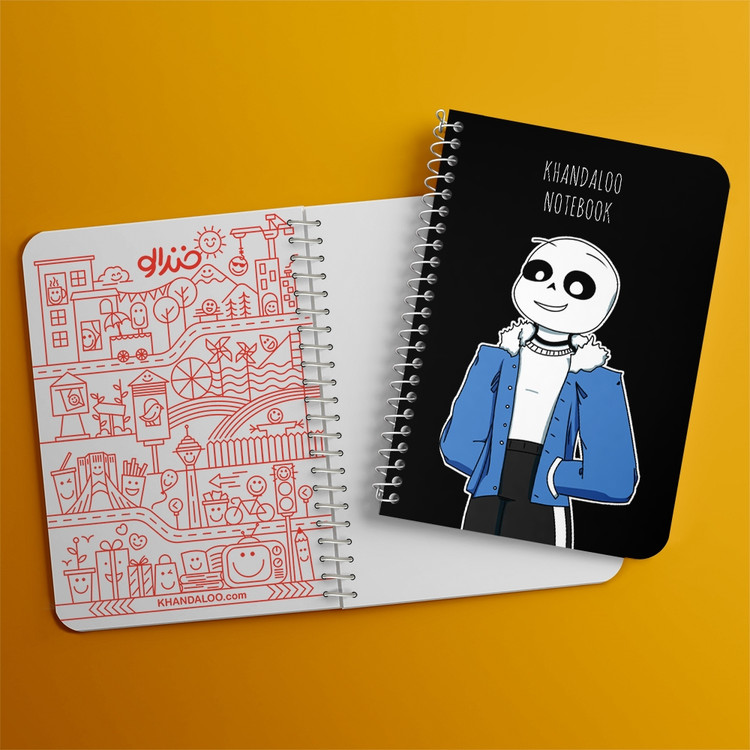 دفتر شطرنجی 50 برگ خندالو طرح سنس آندرتیل (Undertale) کد N9683