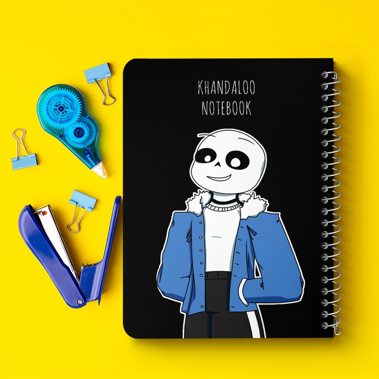 دفتر شطرنجی 50 برگ خندالو طرح سنس آندرتیل (Undertale) کد N9683