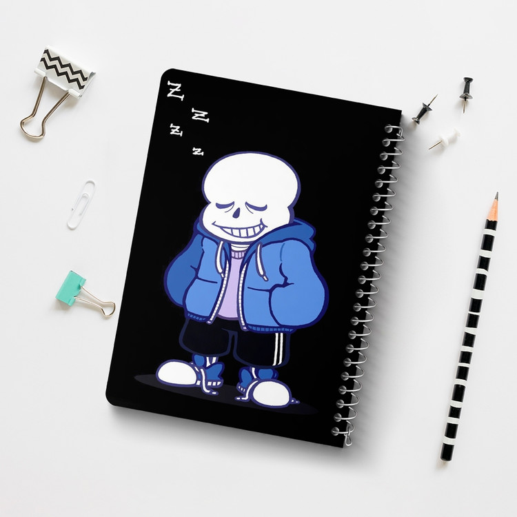 دفتر شطرنجی 50 برگ خندالو طرح سنس آندرتیل (Undertale) کد N9682
