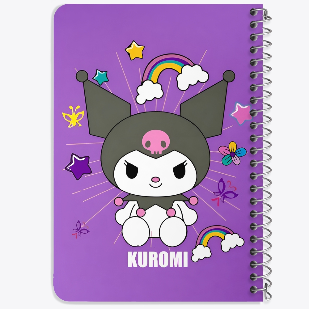 دفتر شطرنجی 50 برگ خندالو طرح کرومی (Kuromi) کد N9661