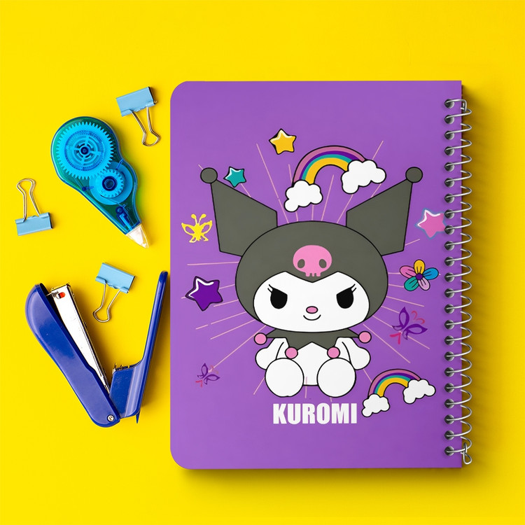 دفتر شطرنجی 50 برگ خندالو طرح کرومی (Kuromi) کد N9661
