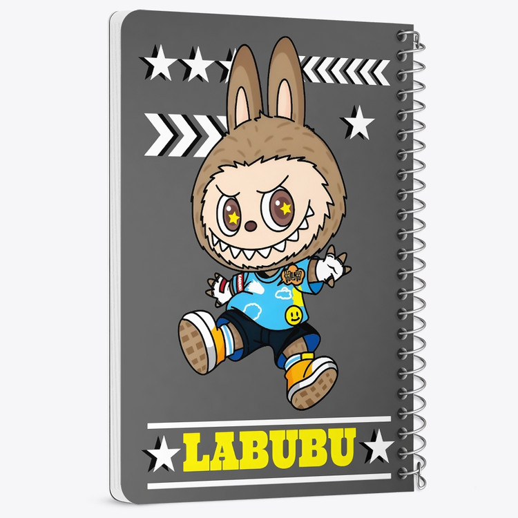 دفتر شطرنجی 50 برگ خندالو طرح عروسک لابوبو (Labubu) کد N9631