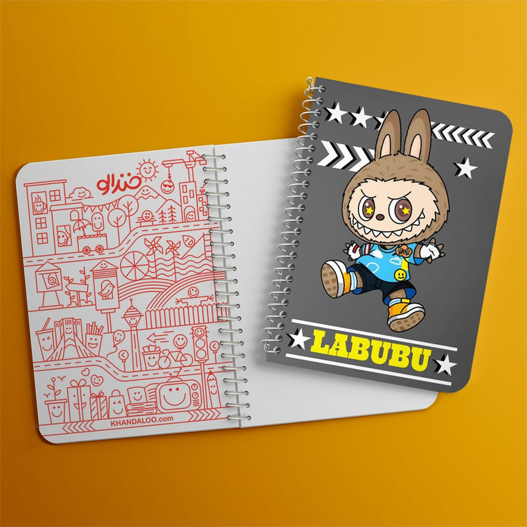 دفتر شطرنجی 50 برگ خندالو طرح عروسک لابوبو (Labubu) کد N9631