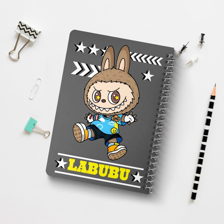 دفتر شطرنجی 50 برگ خندالو طرح عروسک لابوبو (Labubu) کد N9631