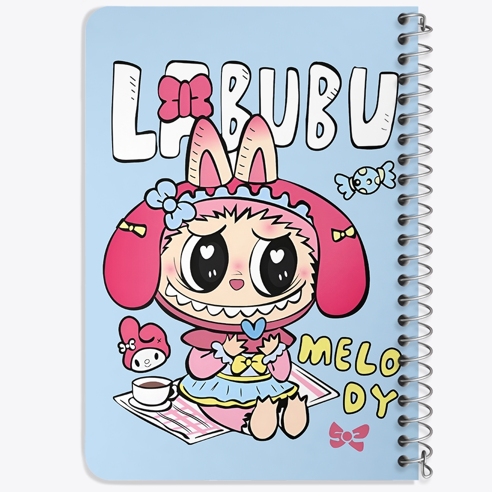 دفتر شطرنجی 50 برگ خندالو طرح عروسک لابوبو (Labubu) کد N9628