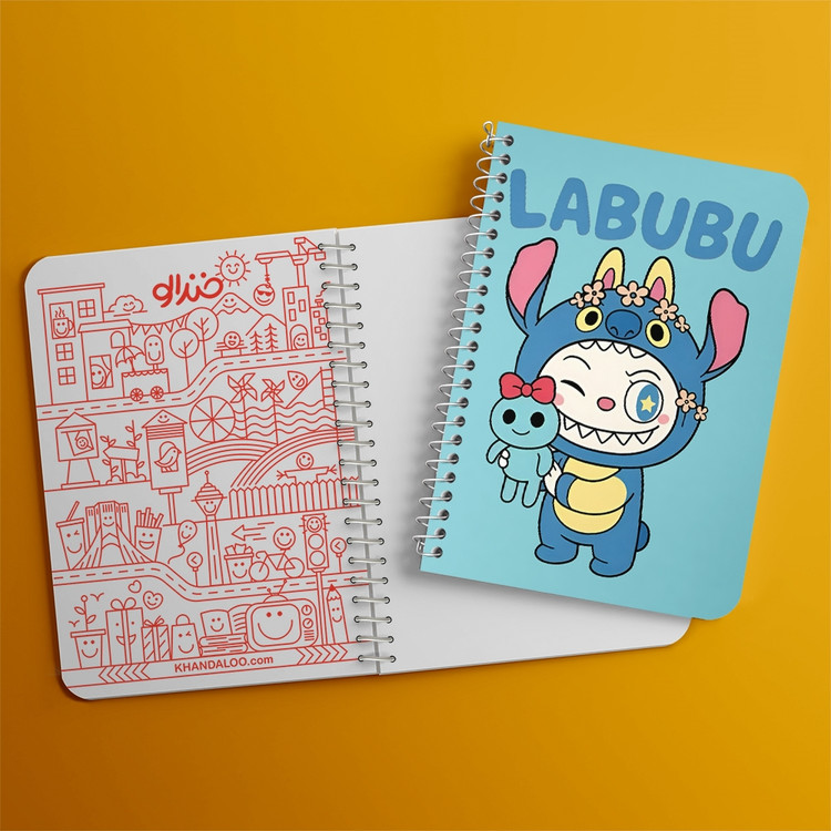 دفتر شطرنجی 50 برگ خندالو طرح عروسک لابوبو (Labubu) کد N9618
