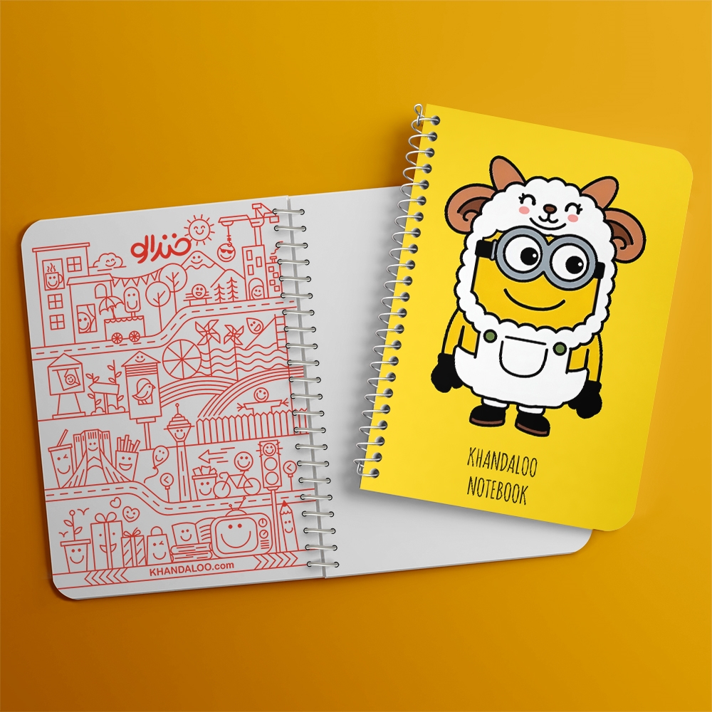 دفتر شطرنجی 50 برگ خندالو طرح مینیون ها (Minions) کد N9586