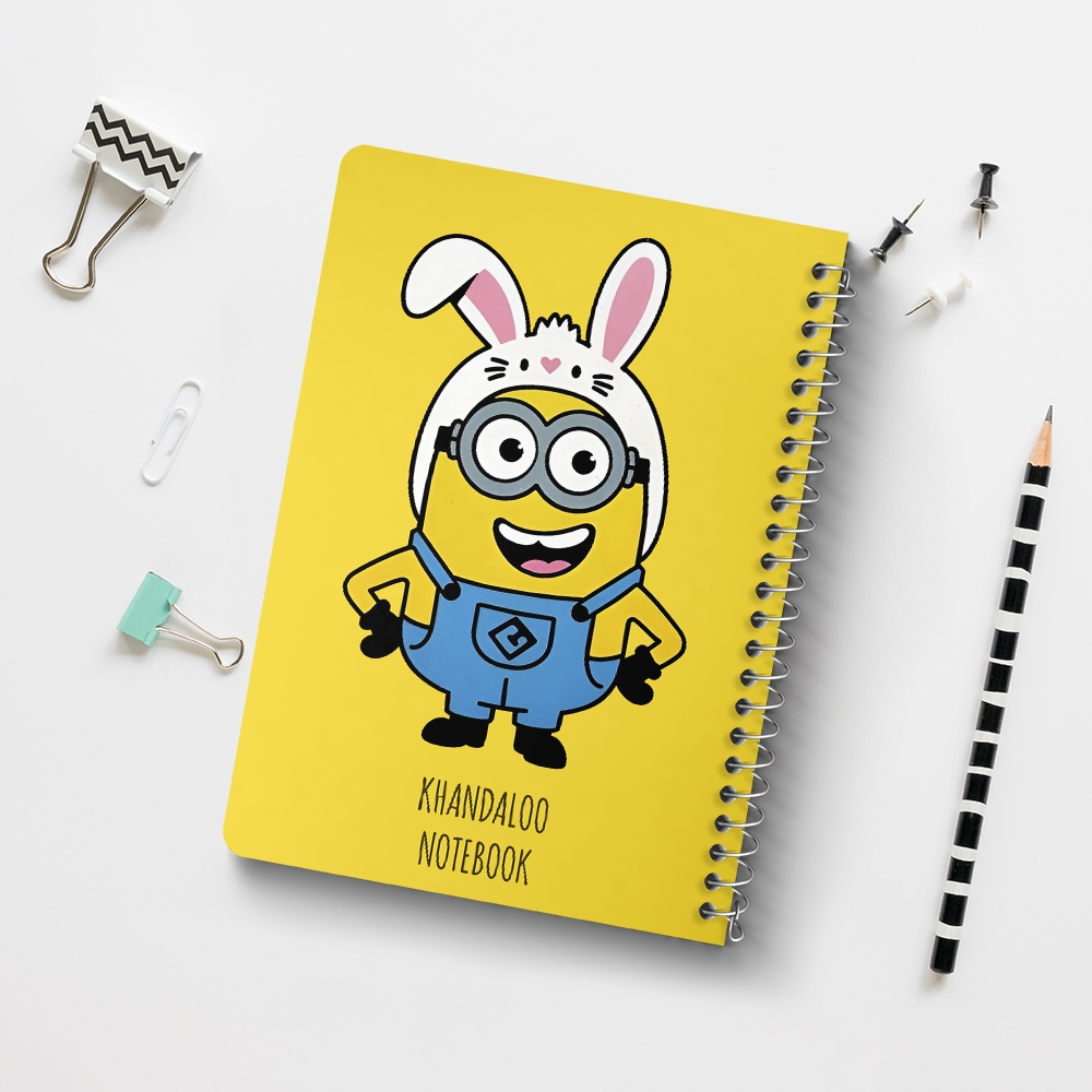 دفتر شطرنجی 50 برگ خندالو طرح مینیون ها (Minions) کد N9585