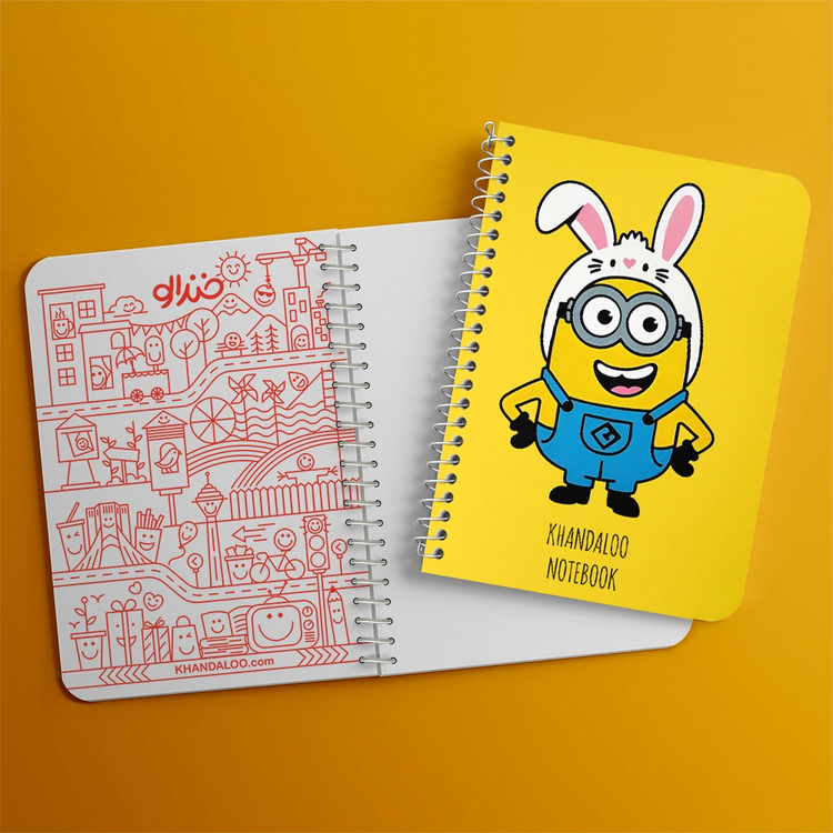 دفتر شطرنجی 50 برگ خندالو طرح مینیون ها (Minions) کد N9585