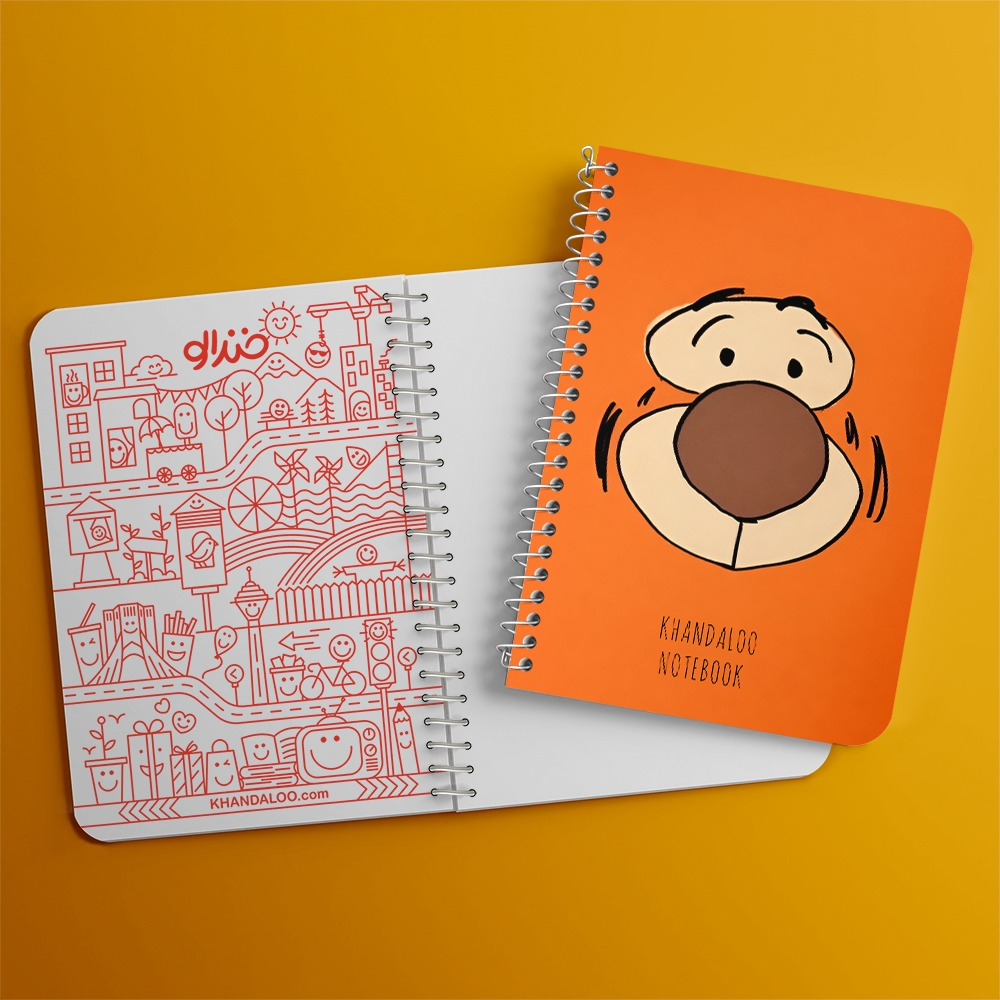 دفتر شطرنجی 50 برگ خندالو طرح وینی د پو (Winnie The Pooh) کد N9572