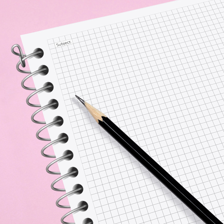 دفتر شطرنجی 50 برگ خندالو طرح دخترانه کد N9543