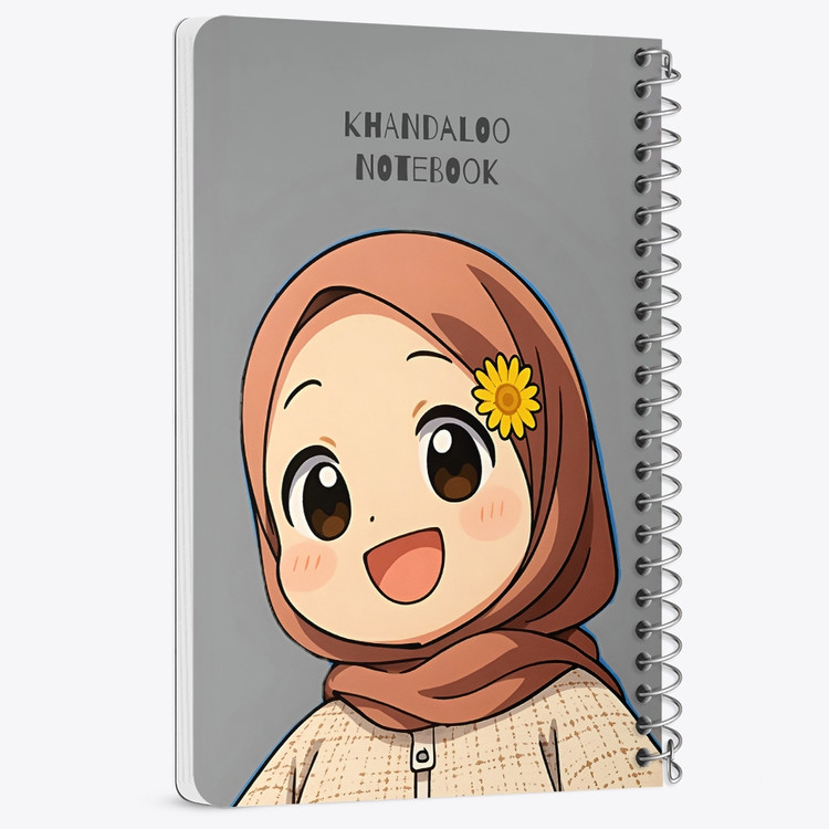 دفتر شطرنجی 50 برگ خندالو طرح دخترانه باحجاب کد N9539