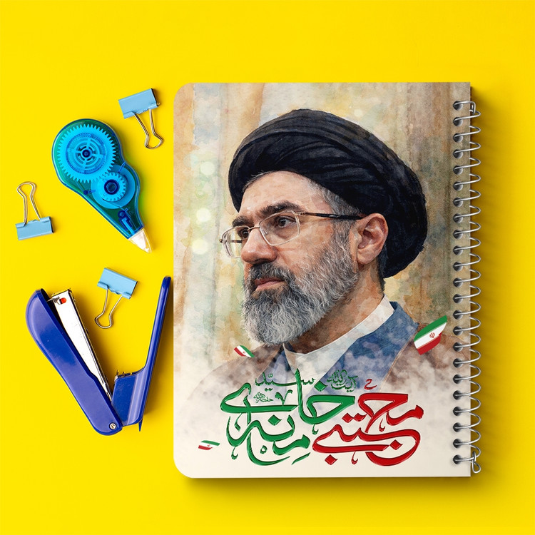دفتر شطرنجی 50 برگ خندالو طرح آیت الله سید مجتبی خامنه ای کد 38505