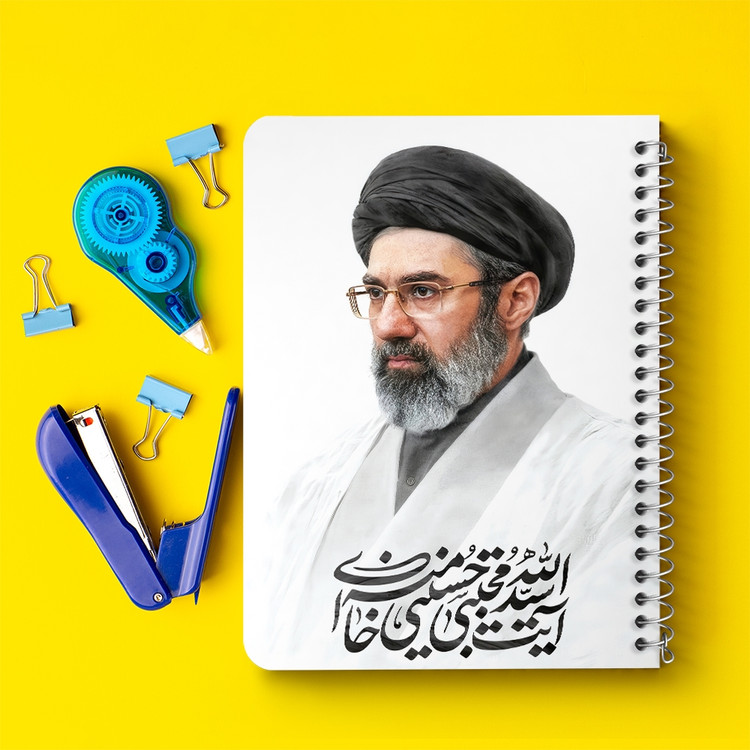 دفتر شطرنجی 50 برگ خندالو طرح آیت الله سید مجتبی خامنه ای کد 38499
