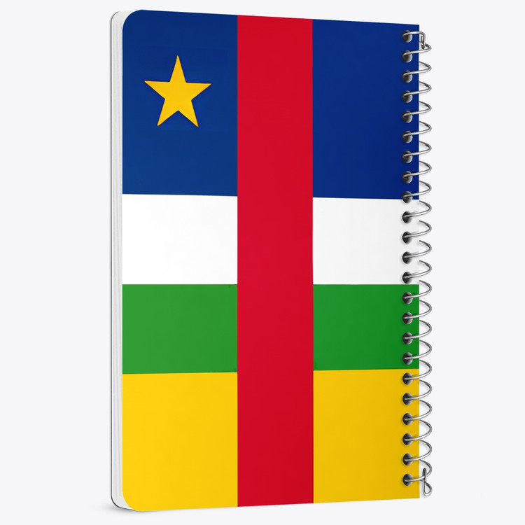 دفتر شطرنجی 50 برگ خندالو طرح پرچم جمهوری آفریقای مرکزی (Central African Republic) کد 38493