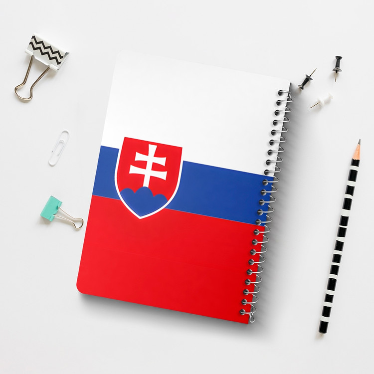 دفتر شطرنجی 50 برگ خندالو طرح پرچم اسلواکی (Slovakia) کد 38492
