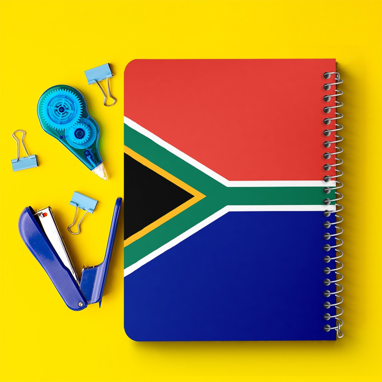 دفتر شطرنجی 50 برگ خندالو طرح پرچم آفریقای جنوبی (South Africa) کد 38489