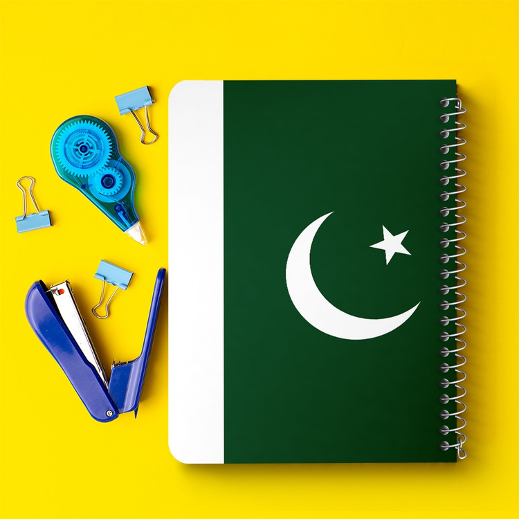 دفتر شطرنجی 50 برگ خندالو طرح پرچم پاکستان (Pakistan) کد 38488