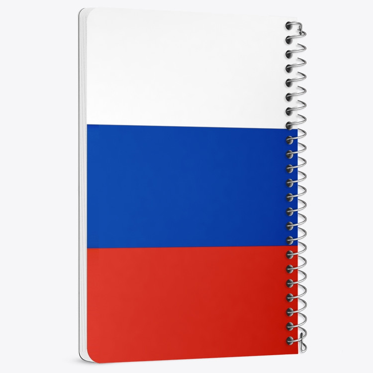 دفتر شطرنجی 50 برگ خندالو طرح پرچم روسیه (Russia) کد 38482