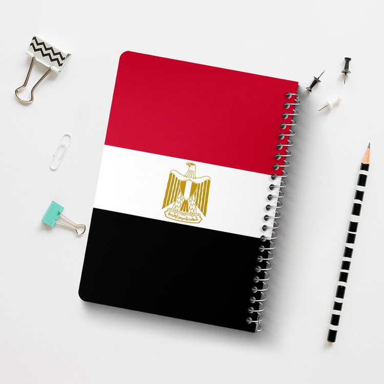 دفتر شطرنجی 50 برگ خندالو طرح پرچم مصر (Egypt) کد 38480