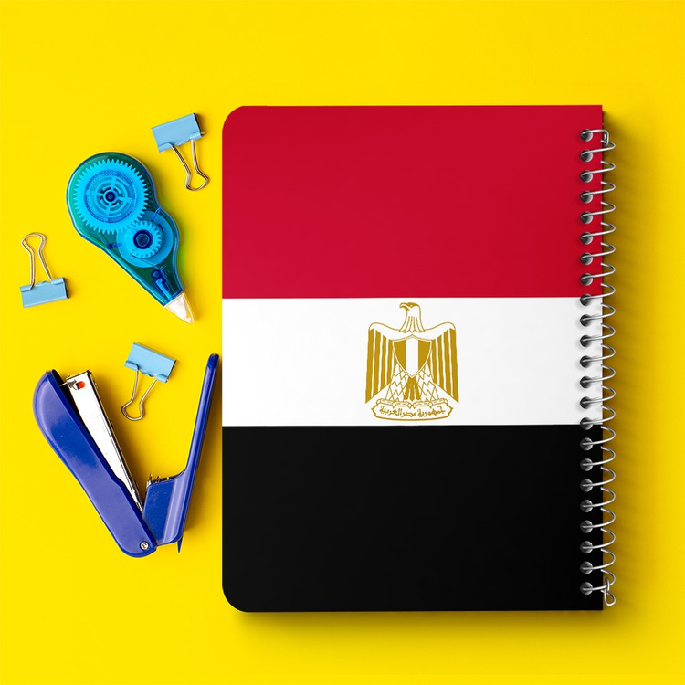 دفتر شطرنجی 50 برگ خندالو طرح پرچم مصر (Egypt) کد 38480