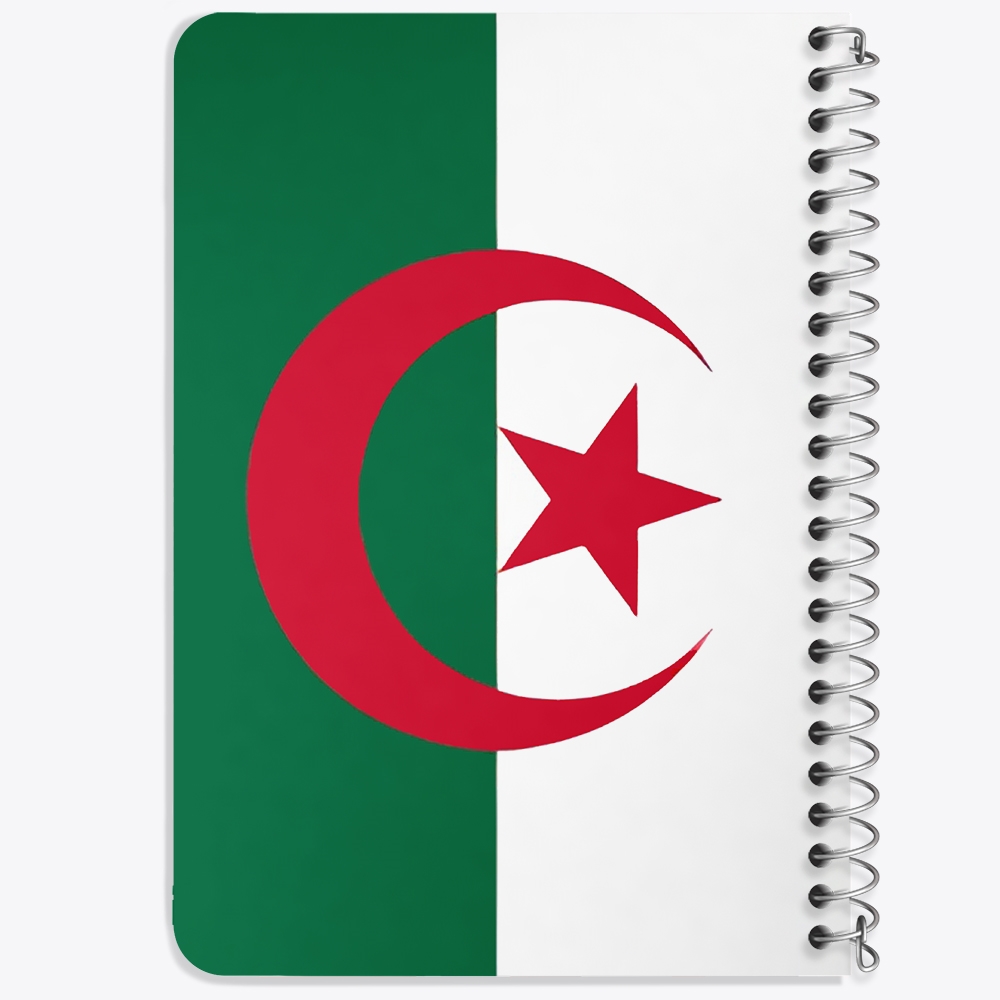 دفتر شطرنجی 50 برگ خندالو طرح پرچم الجزایر (Algeria) کد 38478