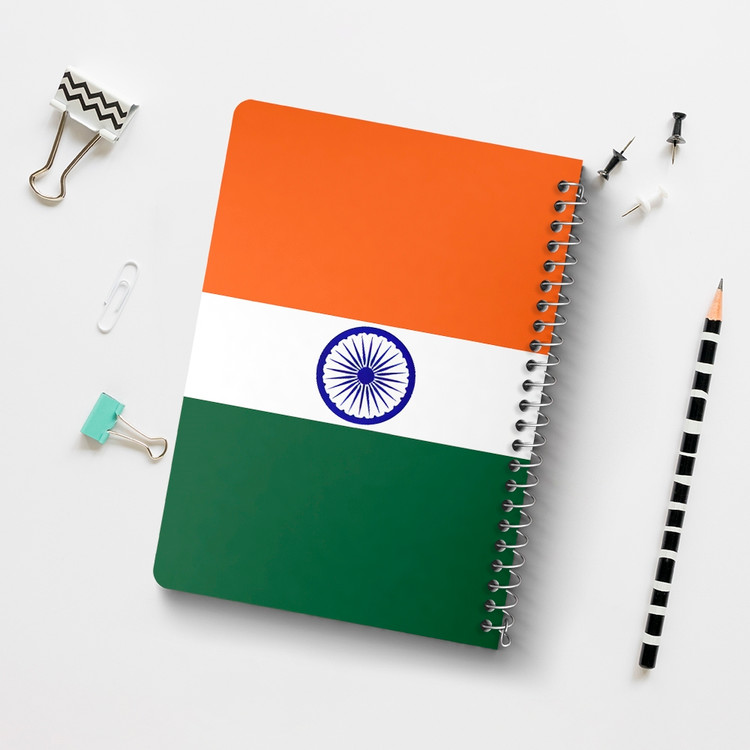 دفتر شطرنجی 50 برگ خندالو طرح پرچم هند (India) کد 38475