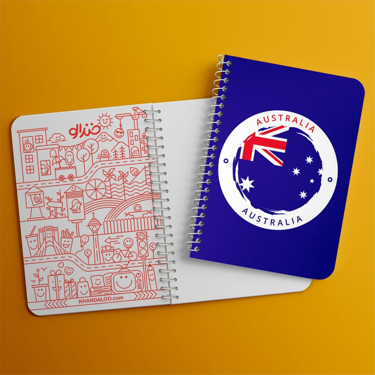 دفتر شطرنجی 50 برگ خندالو طرح پرچم استرالیا (Australia) کد 38466