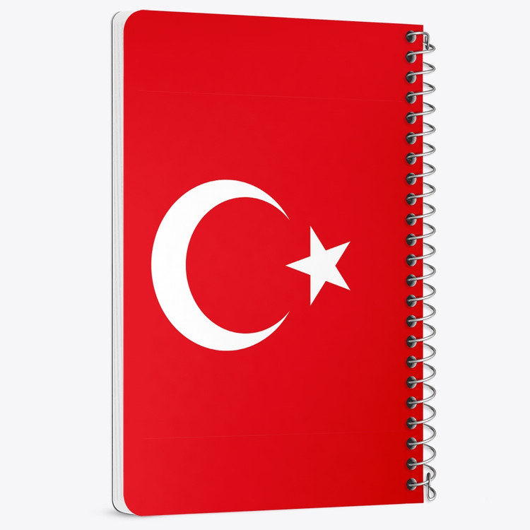 دفتر شطرنجی 50 برگ خندالو طرح پرچم ترکیه (Turkey) کد 38465