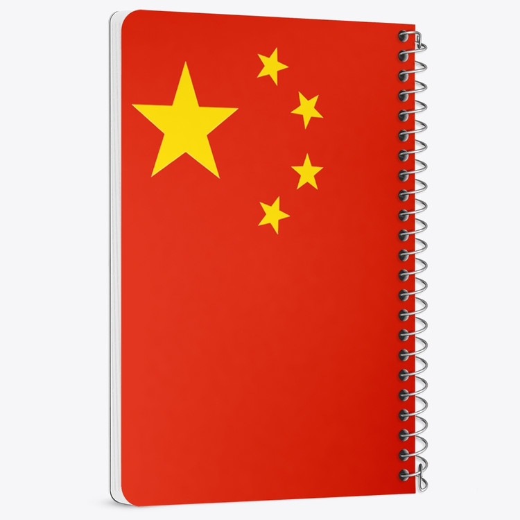 دفتر شطرنجی 50 برگ خندالو طرح پرچم چین (China) کد 38462