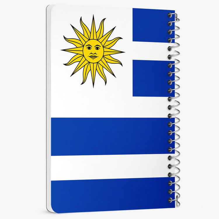 دفتر شطرنجی 50 برگ خندالو طرح پرچم اروگوئه (Uruguay) کد 38461
