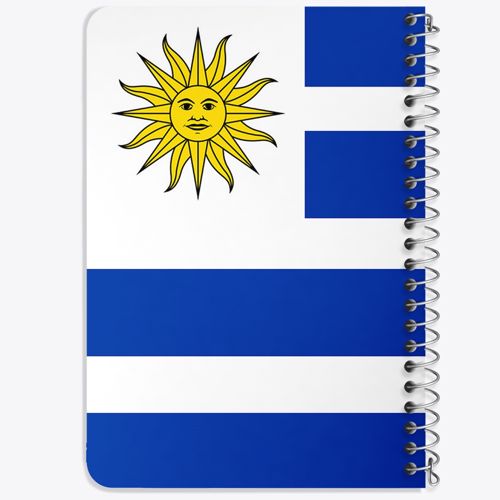 دفتر شطرنجی 50 برگ خندالو طرح پرچم اروگوئه (Uruguay) کد 38461