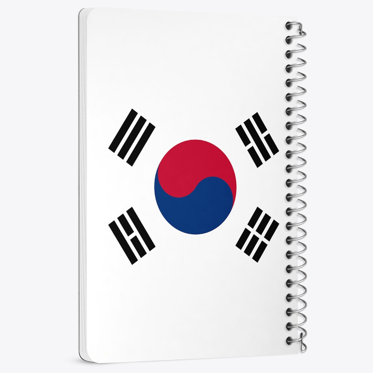 دفتر شطرنجی 50 برگ خندالو طرح پرچم کره جنوبی (South Korea) کد 38460