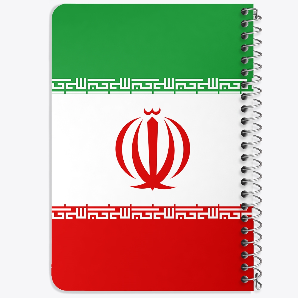 دفتر شطرنجی 50 برگ خندالو طرح پرچم ایران (Iran) کد 38457