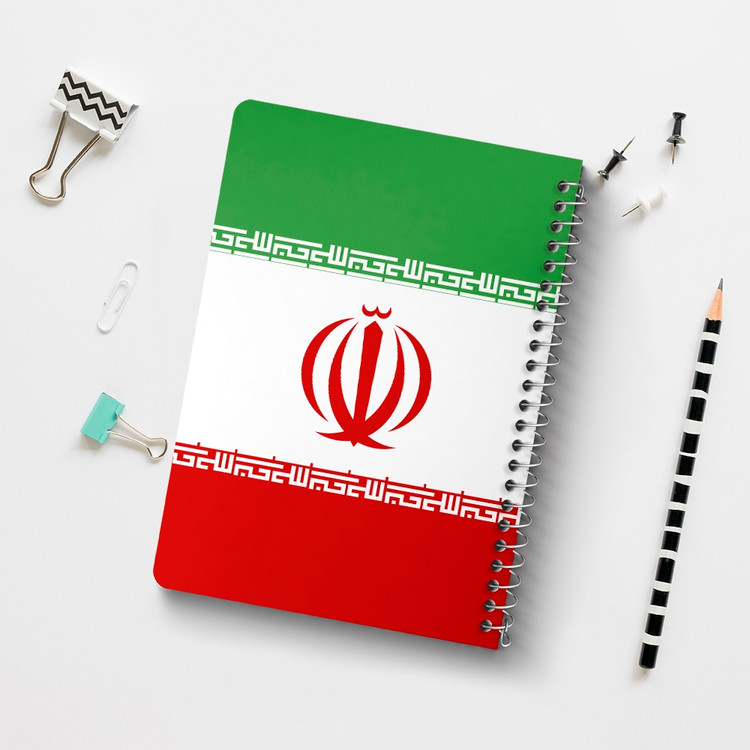 دفتر شطرنجی 50 برگ خندالو طرح پرچم ایران (Iran) کد 38457