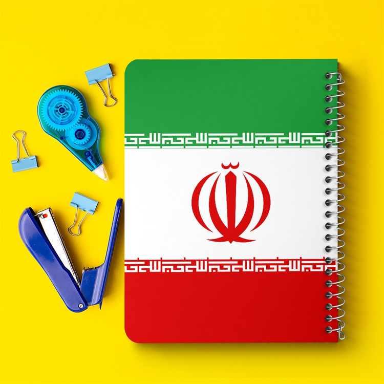 دفتر شطرنجی 50 برگ خندالو طرح پرچم ایران (Iran) کد 38457
