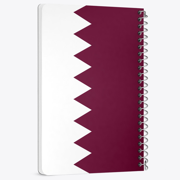دفتر شطرنجی 50 برگ خندالو طرح پرچم قطر (Qatar) کد 38453