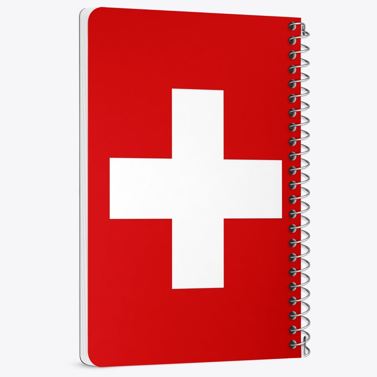 دفتر شطرنجی 50 برگ خندالو طرح پرچم سوئیس (Switzerland) کد 38452