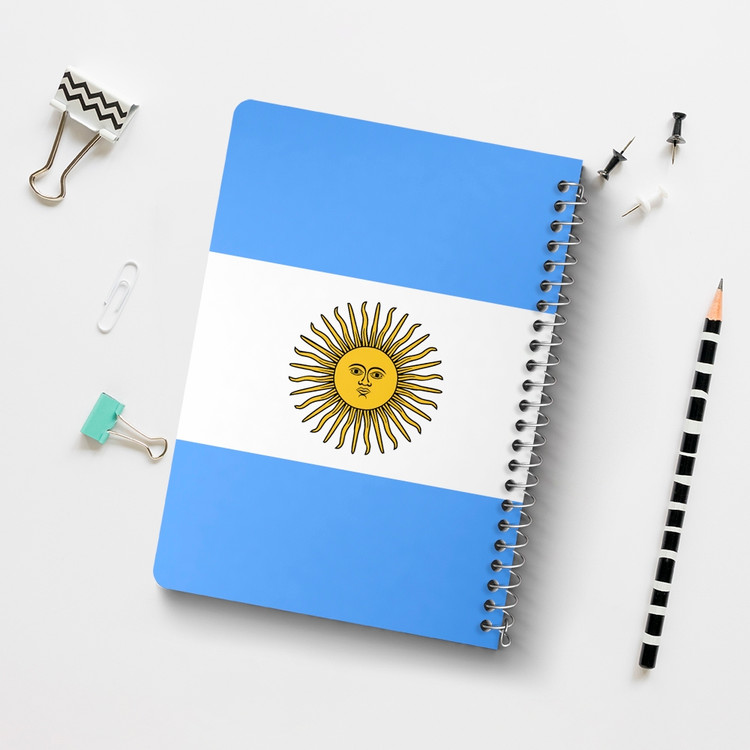 دفتر شطرنجی 50 برگ خندالو طرح پرچم آرژانتین (Argentina) کد 38451
