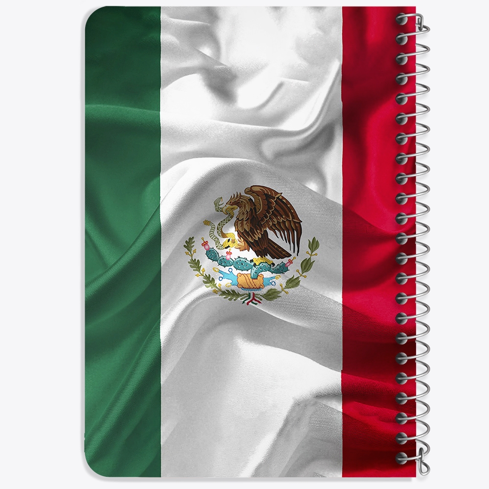 دفتر شطرنجی 50 برگ خندالو طرح پرچم مکزیک (Mexico) کد 38444